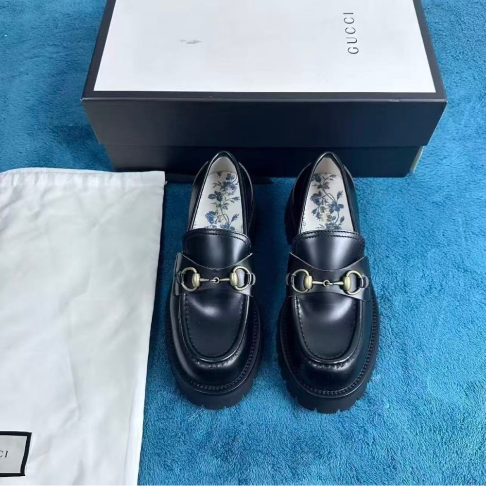 Gucci Black Platform Loafers